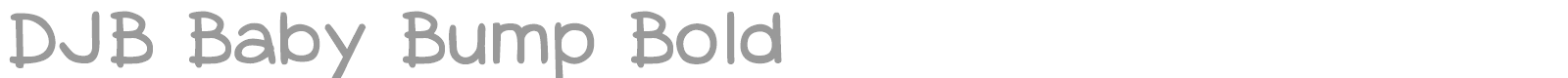 DJB Baby Bump font preview